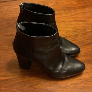 Prada Authentic Calfskin Leather Ankle Boots